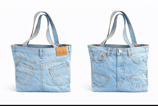 Faded Glory Denim Tote - Sun Wash