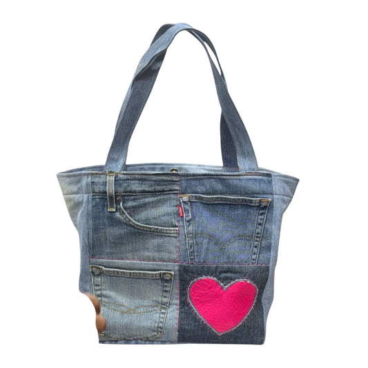 The Louis Collection -NYC Heart Denim Tote