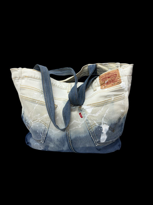 Denim Bag - White/Blue