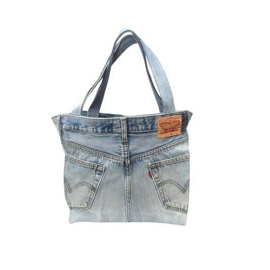 The Louie Collection - The Girls Denim Tote-Pink Trim