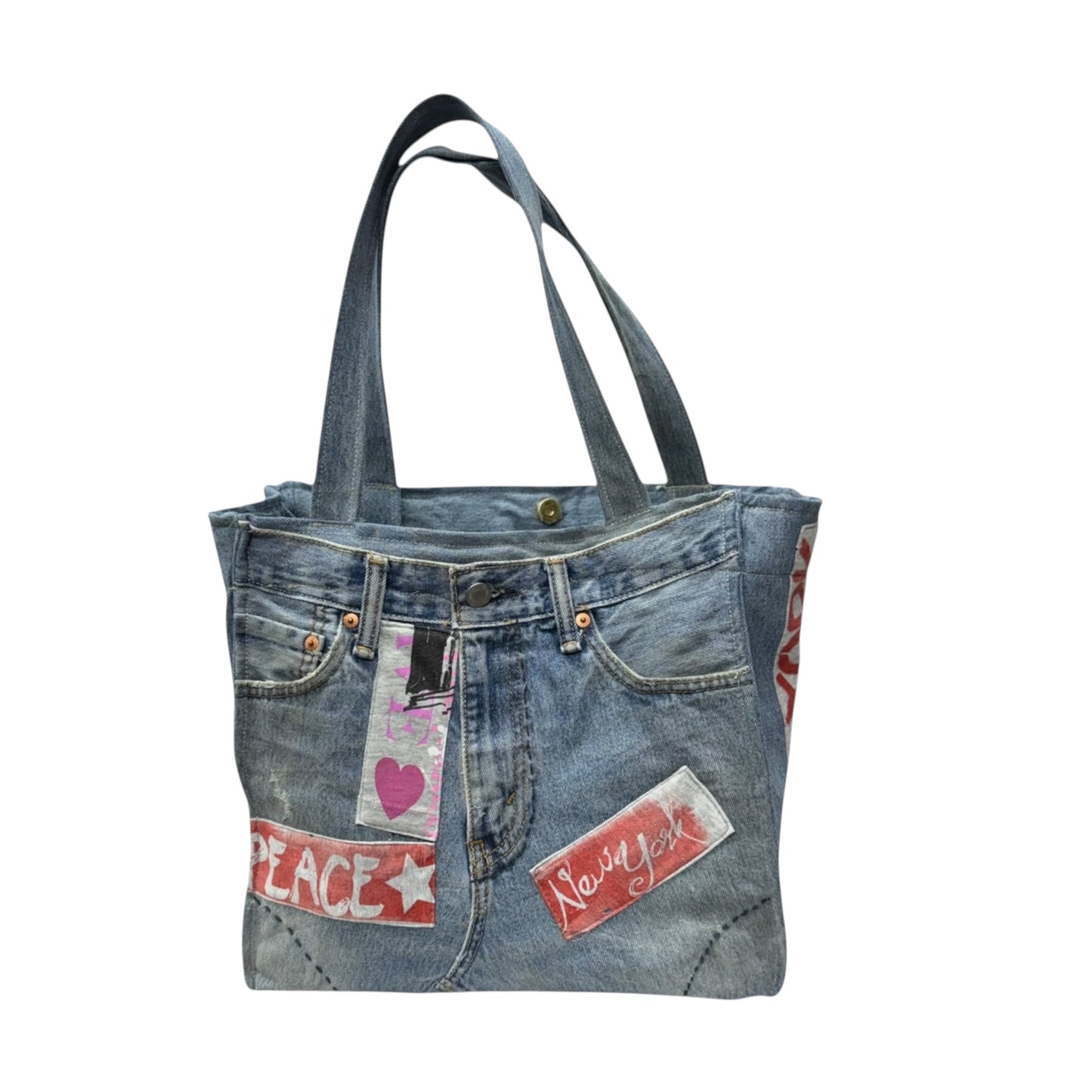 the Louie Collection-New York Sidewalk Denim Tote