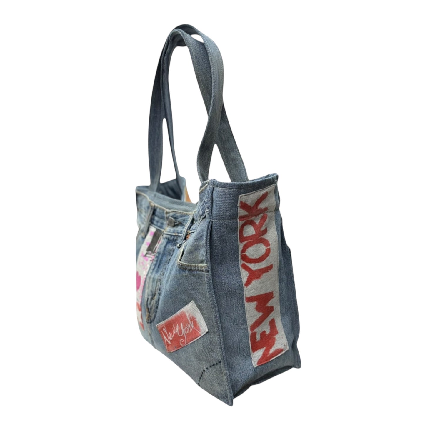 the Louie Collection-New York Sidewalk Denim Tote