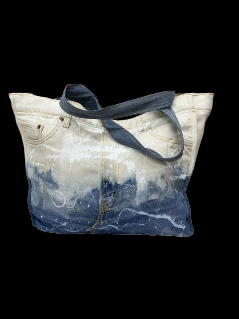 Denim Bag - White/Blue